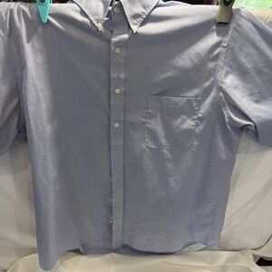 Geoffrey Beene Buttoned-down Long-sleeved Dress Shirt, blue Men's size xl 59
